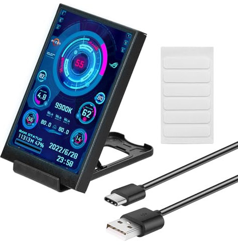 Hsthe Sea Display della Temperatura Mini Schermo USB IPS da 3,5 Pollici AIDA64 Monitor Dati RAM CPU PC Display Pannello sensore PC Monitor della Temperatura