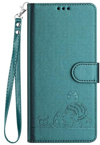 XIYonh Cover Huawei P Smart 2018 /Honor 9 Lite, Flip Custodia Caso Libro Pelle PU con Funzione Supporto Slot per Schede Chiusura Magnetica Portafoglio Custodia per Huawei P Smart 2018, Verde Malachite