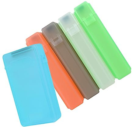 SECFOU 5Piezas Caja Protectora de Disco Duro Estuche de Almacenamiento Plástico Resistente para Uso Oficina y Hogar