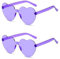 QLEUIFT Occhiali da Sole e Cuore, 2 Paia Occhiali da Festa, Hippy Occhiali a Forma di Cuore, Occhiali Divertenti Trasparenti Per Feste Compleanno Carnevale Novità per Adulti/Bambino, Viola
