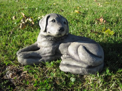 neilsstonecraft Labrador dog stone garden ornament