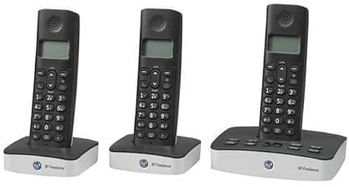 BT Freelance XD7500 Black TRIO Digital Cordless Answerphone