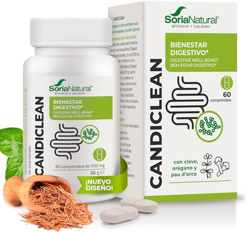 Soria Natural Candiclean - Ayuda a Combatir y Prevenir Cándidas - Fórmula Natural y Potente - Refuerza el Sistema Inmunológico - 60 comprimidos