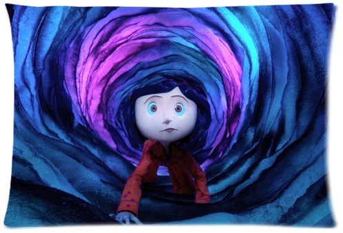Coraline & the Secret Door 20X30 Two Sides Custom Cotton & Polyester Pillow Case Cover Cushion Cover Model: CHH-0287 (Build-to-Order)