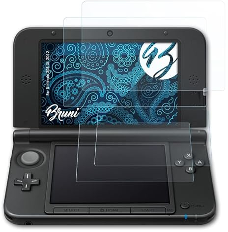 Bruni Schutzfolie kompatibel mit Nintendo 3DS XL 2012 Folie, glasklare Displayschutzfolie (2er Set)