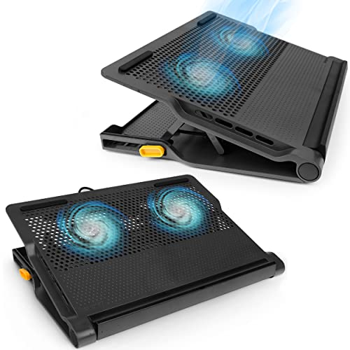 Targus 17 Dual Fan Lap Chill Mat Plus - Ergonomic Neoprene Laptop Cooler, Heat Protection, Dual-fan Heat Dispersion, 4 Port USB Hub, Black