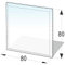 Kamin Glasplatte 'Quadrat 2' mit Facette - 800 x 800 x 6 mm Glasbodenplatte ESG