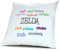 digital print Kopfkissen mit Namen Zelda - Motiv Positive Eigenschaften, 40 cm, 100% Baumwolle, Kuschelkissen, Liebeskissen, Namenskissen, Geschenkidee, Deko