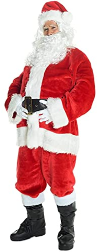 Morph Costume Babbo Natale Uomo - Vestito Velluto per Adulti, Completo Natalizio per Feste e Eventi Speciali, L