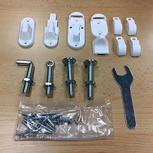 BabyDan Range of Stair Gates Spare Fitting Kits (BabyDan Extra Tall Streamline White Fittings Kit)