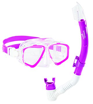 Speedo Adventure Mask/Snorkel Set, Pink Frost, taglia unica
