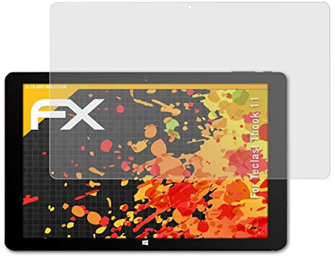 atFoliX Panzerfolie kompatibel mit Teclast Tbook 11 Schutzfolie, entspiegelnde und stoßdämpfende FX Folie (2X)