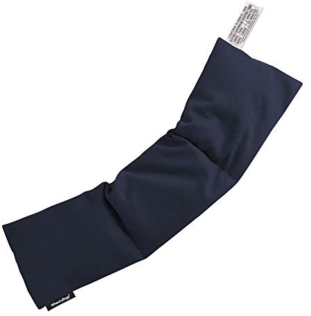 Wheat Bag Original Microwavable Heat Pack by WheatyBags® - 47cm x 12cm (18.5 x 4.5) - (Cotton Fabric - Navy Blue with Lavender) - Warmth for Back, Shoulder, Neck, Knees, Arms & Legs