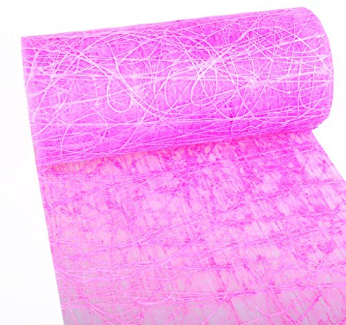 Dekoweb® Tischläufer - Tischband - Tischdekoration - Pink - 30 cm Breite - 5 m Länge - 54-300-5-019 Rosa