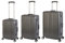 Travelhouse Kofferset · 3-teilig Reisekoffer-Set · Aluminium Rahmen · Polykarbonat Hartschale · Vol. S-44L · M-67L ·L-108L · Modell London · Grau 4X Silent Move Doppelrollen 2X TSA Schloss