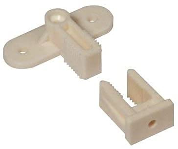 2pk Dummy Drawer Front Connector - Permafix Block Cream White Plastic