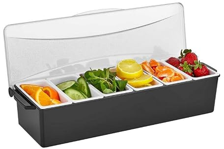 GGM Gastro Garniercenter 6 Behälter 440x150x100 mm | Geruchsneutral, geschmacksneutral, zeitsparende Reinigung, integrierte Handgriffe, sofort einsatzbereit
