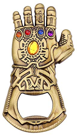 1PC Infinity Gauntlet Wine Bottle Opener Thanos Glove Bottle Opener Great Gifts for Great for Bar, Party, Beer Lovers, Excellent Birthday Gifts for Kids Marvel Fans(Gold)