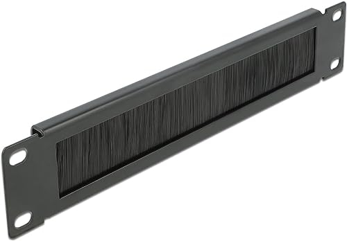 Delock 10″ Kabelmanagement Bürstenleiste 1 HE schwarz