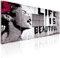 murando Acrylglasbild Banksy Affe mit Banane 200x80 cm 5 Teilig Wandbild auf Acryl Glasbilder Kunstdruck Moderne Acrylglas Platte Wanddekoration Geschenke Heimdekoration Glasbild Streetart Mural