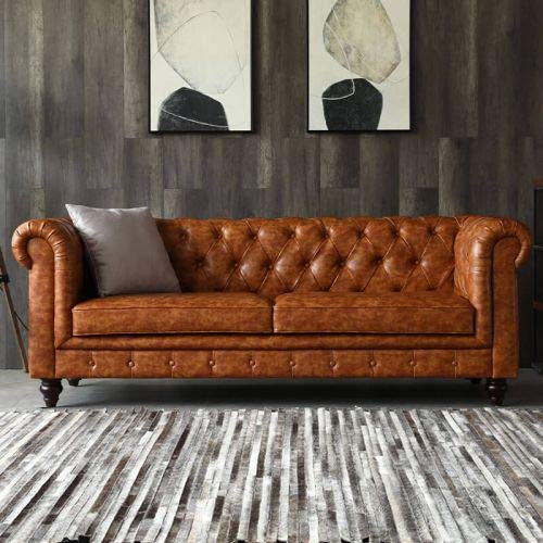 jvmoebel Chesterfield Leder Polster Design Sofa Luxus Couch Klassische Sofa 3 Sitzer Neu