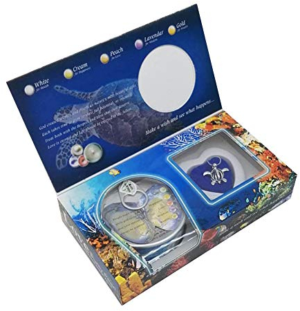 LICHENGTAI Wunschperle für Herzenswünsche, Schatzkiste Wunschperle ich Liebe Dich mit Halskette im Geschenkkarton Perle Schmuck Kette