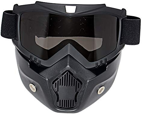 Riloer Motorrad Offroad Brillenmaske, abnehmbare winddichte, UV-sichere und schneeblinde Brillenmaske, verwendet für Motorrad- / Fahrrad-Cross-Country-Fahren, Bergwandern, Skifahren, graue Gläser