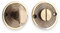 Solid Brass Antique Beehive Bathroom Thumb Turn & Release Door Lock Set (Aged Brass)