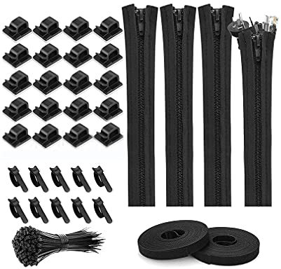 Tiardey Cord Management Organizer Kit für TV-Computer Office Home Wraps Wire Hider System - 5 Arten von Zubehör