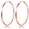 Zolkamery Creolen Silber 925 Damen Ohrringe, 925 Sterling Silber Rose Gold Rund Groß Creolen für Damen, Durchmesser 45mm Allergenfrei Ohrschmuck, Passt Alltag Party für Mädchen
