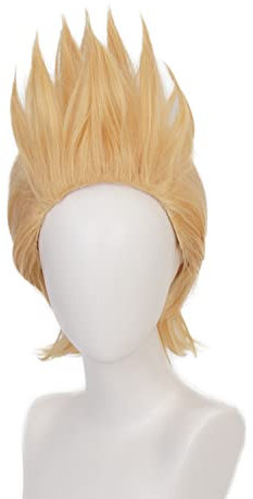 Cosplay Perücke Anime Kostüm mit goldenen kurzen Perücken für Männer Halloween Familienparty