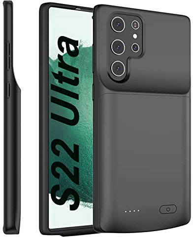 Battery Case for Samsung Galaxy S22 Ultra, 4800 mAh High Capacity Additional Battery Charging Case, Portable Battery Case, Mobile Phone Case, Battery Case Power Bank Case Battery for Samsung Galaxy