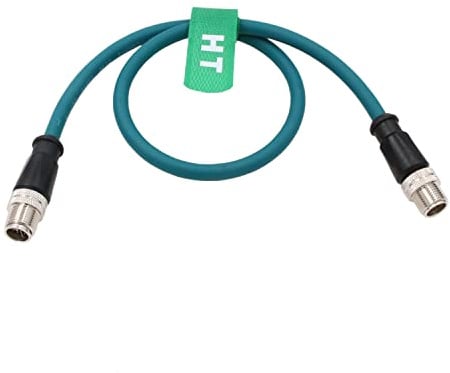HangTon M12 8 Pin X-Coded a 8 Pole X-Coding Gigabit Ethernet Cat7e Cavo per Cognex Industrial Sensor Camera 50cm