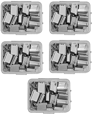 mollette chiudi sacchetti,250clip di ricarica riutilizzabili in acciaio inossidabile,Pinzatrice a spinta,pinzatrice senza graffette,clip per raccoglitori.(250 pezzo)