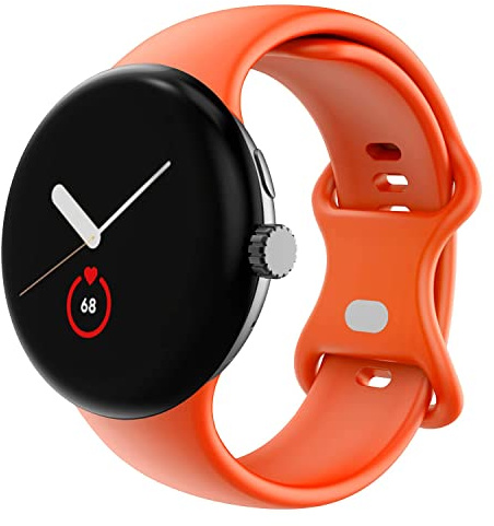 OVERSTEP Kompatibel für Google Pixel Watch Band, Pixel Watch weiches Silikon-Armband Wasserdichtes Sportband Band für Google Pixel Watch 2022