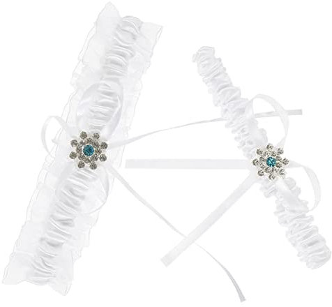 HONMEET 1satz Hochzeitsstrumpfband-Set Für Frauen Elastisches Spitzenbeinring-Accessoire Für Hochzeitstag Modisches Und Bequemes Design Für Bräute