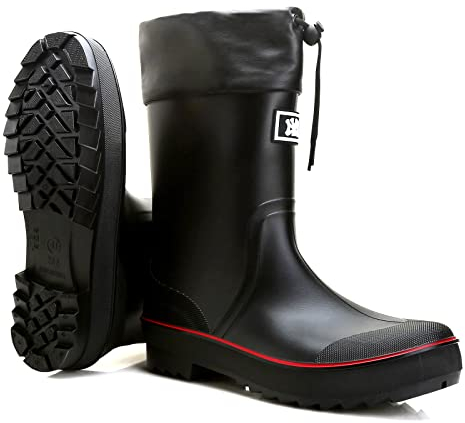 Foinledr Stivali Gomma Uomo Stivali Pioggia Stivali di in Gomma Stivali Giardinaggio Pescatore Stivali da Lavoro Giardino Caccia Stivaletti Scarpe Antipioggia Impermeabili