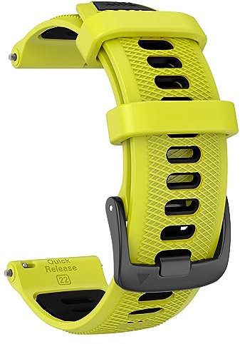 ISABAKE Bracelet Compatible avec Garmin Forerunner 255/Vivoactive 4/Venu 2/Forerunner 265 Bracelets, 22mm Silicone Sport Remplace Band pour Gear S3/Galaxy Watch 3 45mm/Huawei GT 46mm Bracelet