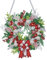 5D DIY Diamond Painting Weihnachten Girlande Kranz Set, Diamant Painting Anhänger Kits mit Kette, Diamant Malerei Türkranz Weihnachtsdeko Tür Fenster Deko DIY Geschenk (F)