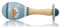 Babyrassel Maracas, Musikinstrument 18 x 6 cm, Musikspielzeug für Kinder ab 6 Monaten - Fuchs - Baby-Rassel aus Holz - Lernspielzeug - Geschenk für ein Kleinkind