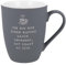 Spruchreif | Soft-Touch Tasse Grau Ich bin nur ein Kaffee davon ... – Beidseitig gravierte Tasse mit Spruch | Lustiges Geschenk für Kaffeeliebhaber & Morgenmuffel | 350 ml