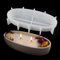 EPODA Moule Silicone Plateau Bougeoir, Moule de Coulée en Silicone Resine pour Bougeoir, pour Photophore, Décoration de Table,plâtre, Bougies DIY, vase, pot de Fleurs