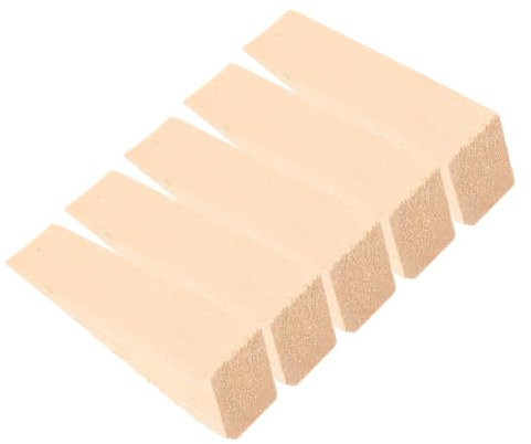 PRETYZOOM 5pcs Chocolate Wood Furniture Shims Chair Levelers Wooden Table Wedges for Uneven Floors Restaurant Supplies Stabilizing and Leveling Blocks