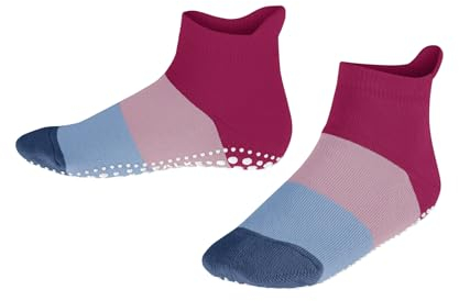 FALKE Unisex Kinder Stoppersocken Colour Block K Hp Baumwolle rutschhemmende Noppen 1 Paar, Lila Fuchsia 8856, 31/34 EU