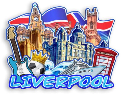 Quwsne Refrigerator Magnet Liverpool UK Fridge Magnet City Travel Souvenirs Tourist Gifts 3D Classic Landmarks Handmade Crafts Home Decoration -1452, QS-WC-1452