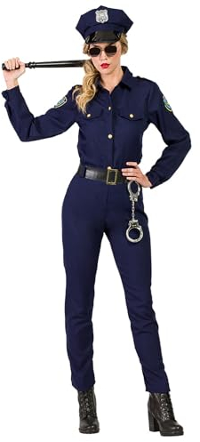 Boland - Kostüm Polizistin für Damen, 4-teilig, Faschingskostüm für Mottoparty, Halloween oder Karneval, Polizeikostüm