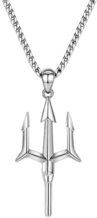 GZHENGZG Herren Halsketten und Damenschmuck Herren Retro Poseidon Dreizack Anhänger Harpune HalskettePunk Trend Casual Schmuck Geschenk