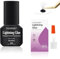NAGARAKU Lightning Wimpernkleber für Wimpernverlängerung 5ml Wimpernkleber 0,5 Sek Schnell Trocknend 30-45 Tage haltbar Pflanze mit Tulpenduft 12 Monate Schwarz Wimperncluster Kleber Eyelash Glue