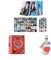 Kpop Set 60pcs V Kim Taehyung Persönliche Fotokarten Postkarte, 32pcs Aufkleber, Tata Album Binder Halter Buch, TATA Schlüsselanhänger Schlüsselanhänger (V)