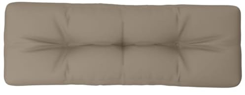 vidaXL Coussin de Palette Taupe 120x40x12 cm Tissu